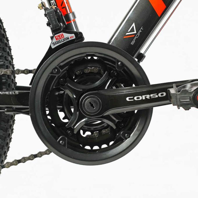 Велосипед Спортивний Corso 24" дюйми «Fenix» FX-24365 (1) рама алюмінієва 11’’, обладнання Saiguan 21 швидкість, зібран на 75