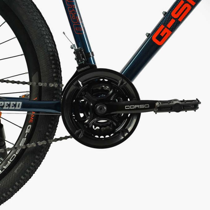 Велосипед Спортивний Corso «G-SPORT» 26" дюймів G-26168 (1) рама алюмінієва 17``, обладнання Shimano 21 швидкість, зібраний на 75