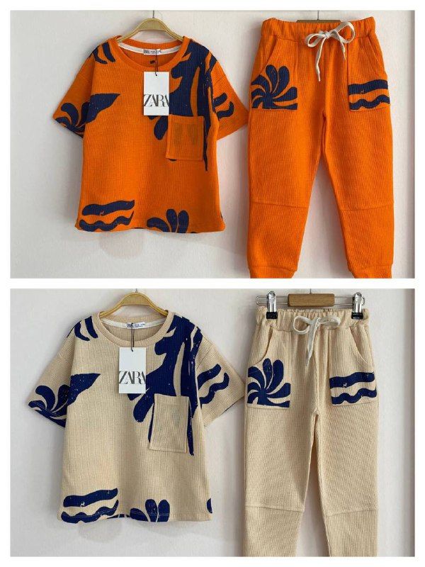 РАСПРОДАЖА Костюм штани+футболка Zara вафельний