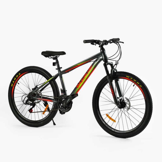 Велосипед Спортивний Corso «Skywalker» 26" дюймів SW-26333 (1) рама сталева 15’’, перемикачі SunRun, 21 швидкість, зібраний на 75