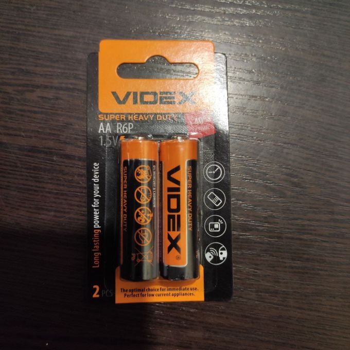 Батарейка Videx R6P/AA 2pcs SMALL BLISTER