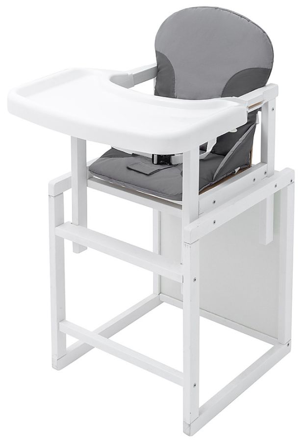 Стільчик-трансформер Babyroom Поні-240 білий сірий / графіт