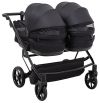 Коляска 2 в 1 для двійні Adamex Leo Duo Tip TK-53 чорний