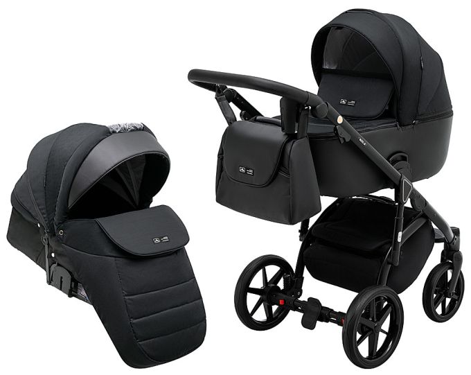 Коляска 2 в 1 Adamex Nola PS-1 чорний