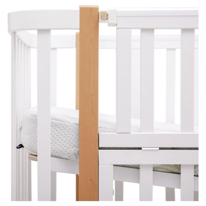 Ліжко Babyroom Місяць LU-3 маятник, шухляда білий / натуральний