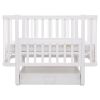 Ліжко Babyroom Місяць LU-3 маятник, шухляда білий