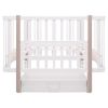 Ліжко Babyroom Місяць LU-3 маятник, шухляда білий / капучино
