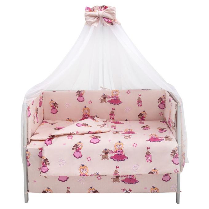 Дитяча постіль Babyroom Gold RG-08 бежевий (принцеса з собачкою)