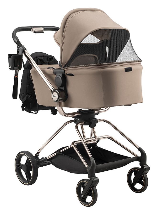 Коляска 2 в 1 Bair Moon Gold Edition MG-03 капучіно
