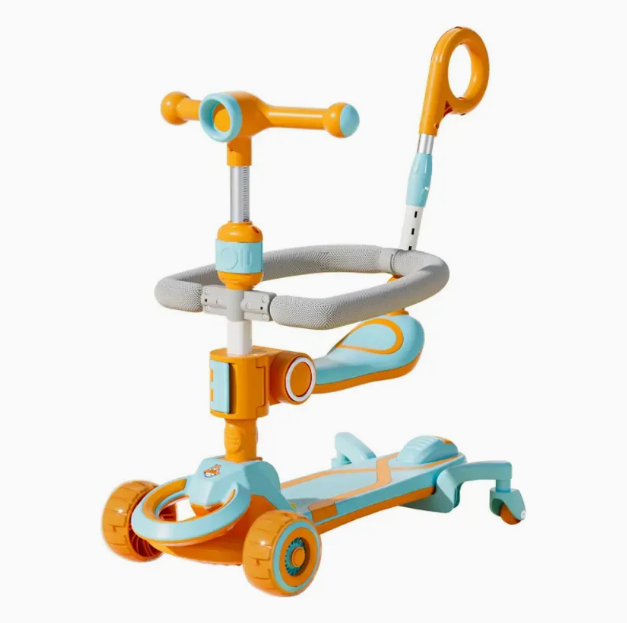Самокат CITY LINE 4in1 Baby Care 388 (Оранжевый)