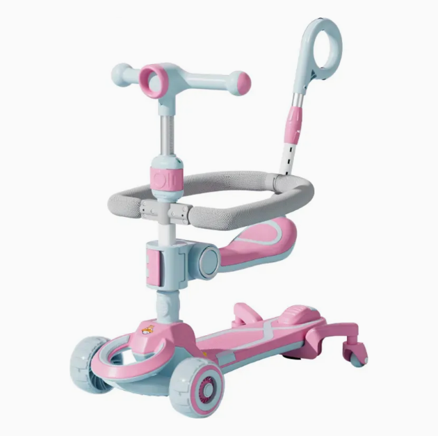 Самокат CITY LINE 4in1 Baby Care 388 (Розовый)