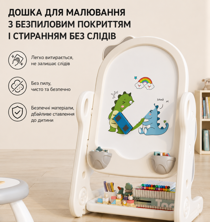 Мольберт з стільцем Terrio “Moli” Білий