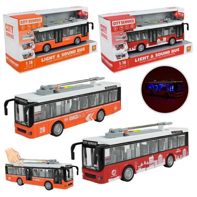 Автобус арт. WY911AB (24шт) батар.,2кольор., зі світом. муз.відкр.двері, короб. 32*10,5*16,5см