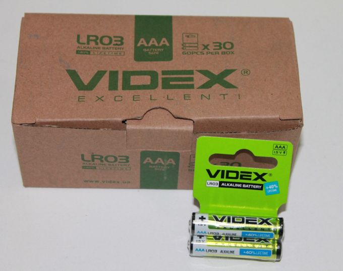 Батарейка Videx LR03/AAA 2pcs SHRINK CARD