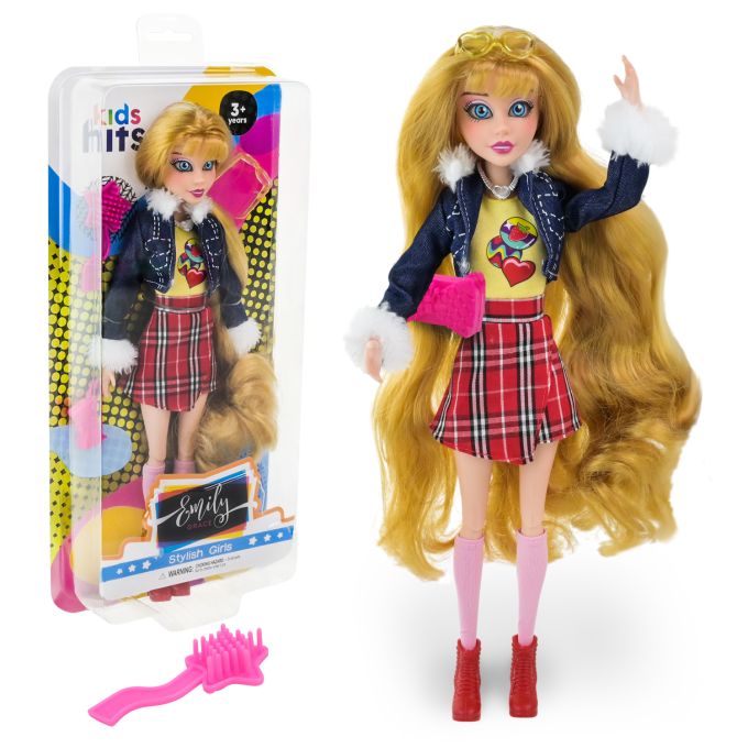 Лялька Emily Grace арт. KH24/006 (12шт)  в стильному вбранні, кежуал стиль, аксес короб. 16,4*37,5*5,2 см