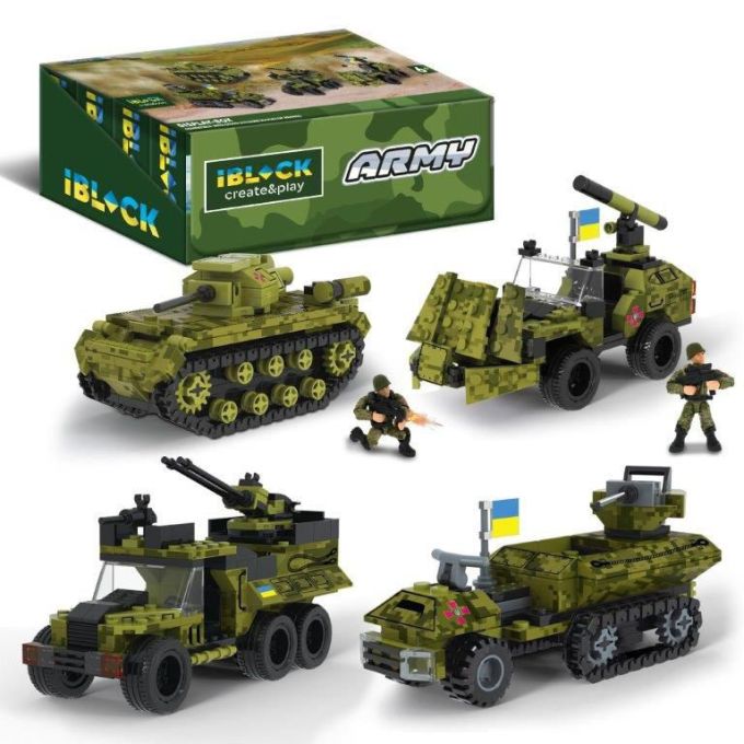 Конструктор IBLOCK арт. PL-921-427 Армія, 154-237дет., 4вида,р-р уп-ки 23*4,5*1