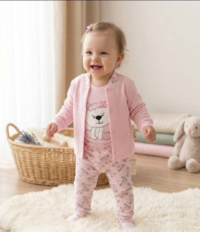 Костюм трійка Ведмежа Babyim 0-3/3-6/6-9 1576