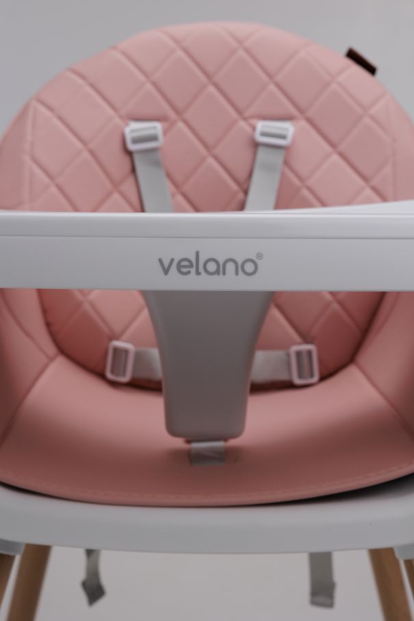 Стілець для годування дитини 2 в 1 VELANO Evo, pink