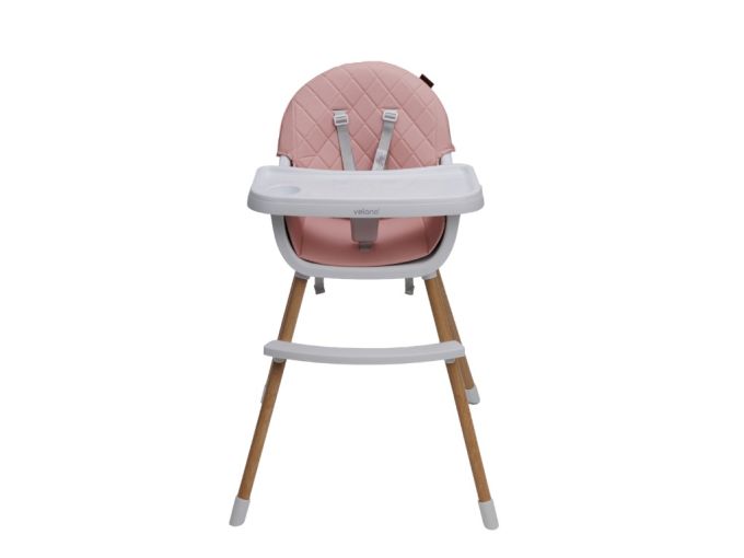 Стілець для годування дитини 2 в 1 VELANO Evo, pink