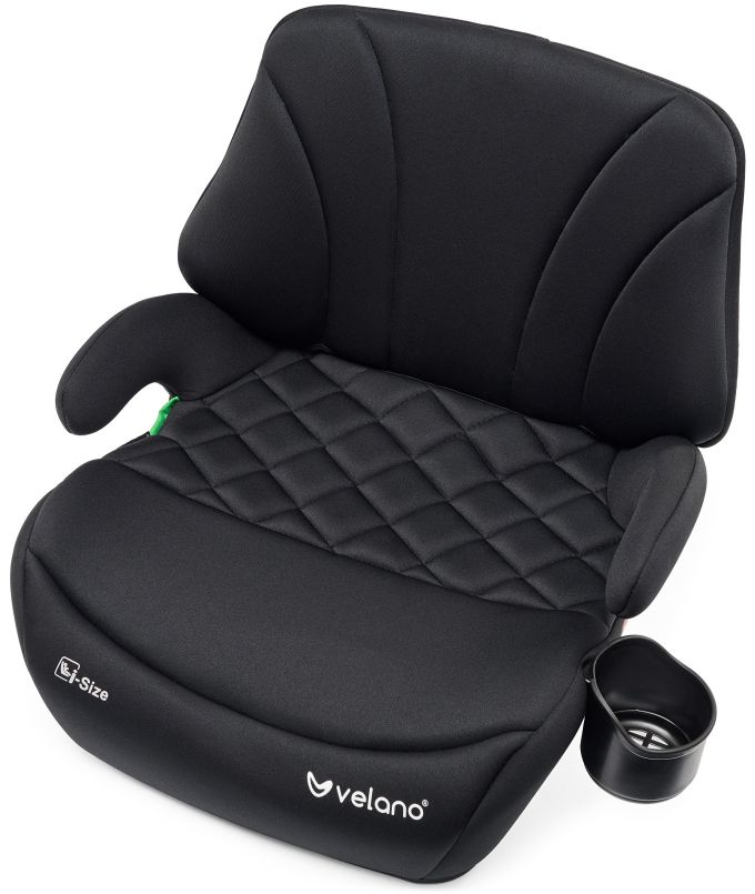 Бустер VELANO Gravo i-Size 125–150 см, ISOFIX + підстаканник, black