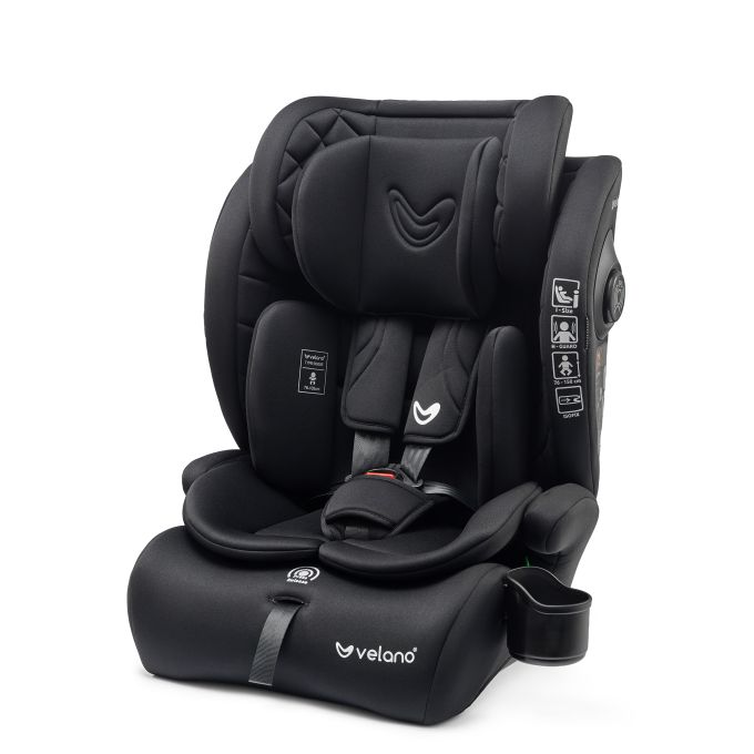 Автокрісло VELANO Flexo i-Size 76–150 см, ISOFIX + Top Tether/ремінь, black