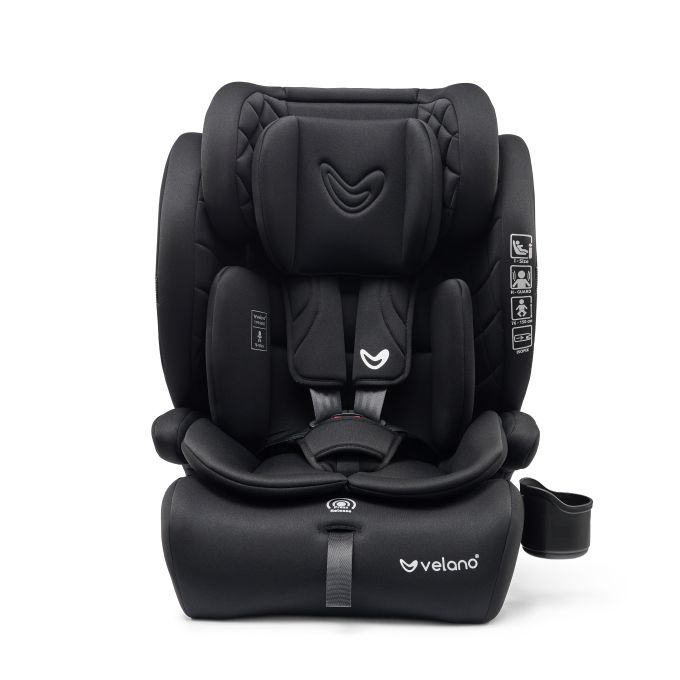 Автокрісло VELANO Flexo i-Size 76–150 см, ISOFIX + Top Tether/ремінь, black
