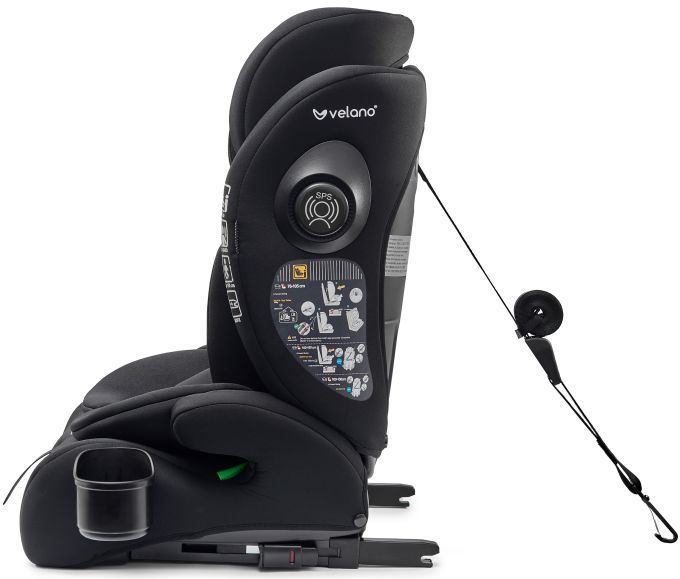Автокрісло VELANO Flexo i-Size 76–150 см, ISOFIX + Top Tether/ремінь, black