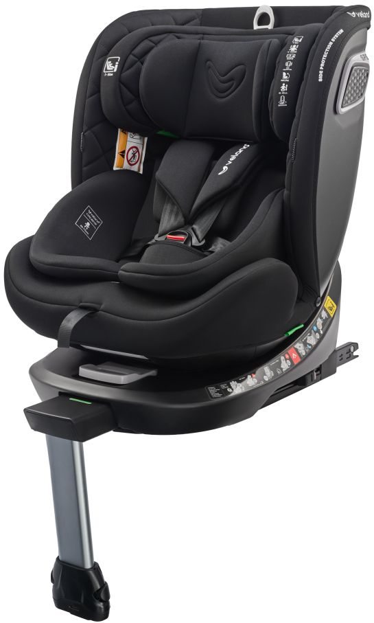 Автокрісло VELANO Vento 360° i-Size 40–150 см, ISOFIX + опорна нога, black