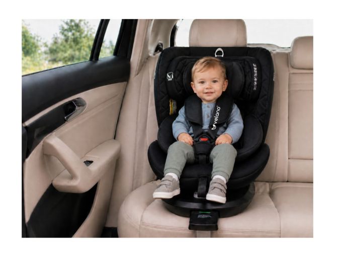 Автокрісло VELANO Vento 360° i-Size 40–150 см, ISOFIX + опорна нога, grey