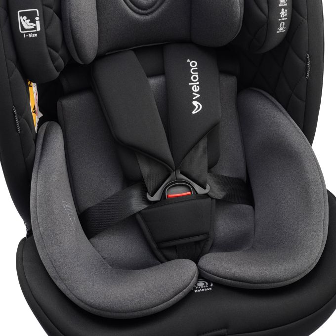 Автокрісло VELANO Vento 360° i-Size 40–150 см, ISOFIX + опорна нога, grey